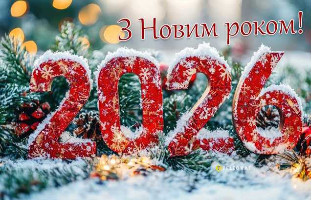 Привітання з прийдешнім Новим роком 2026